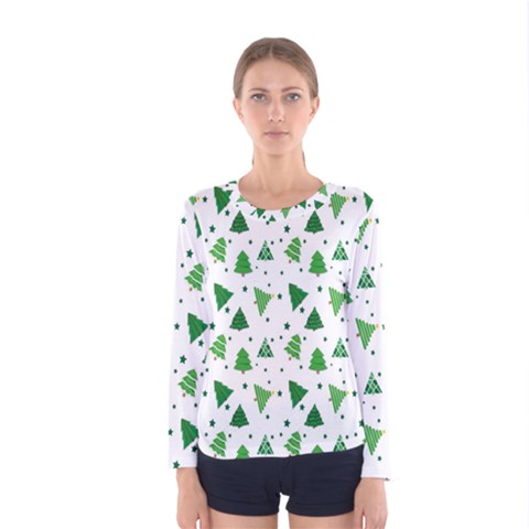 Christmas-trees Women s Long Sleeve Tee by nateshop