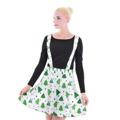 Christmas-trees Suspender Skater Skirt by nateshop