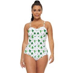 Christmas-trees Retro Full Coverage Swimsuit by nateshop