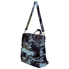 Abstract Painting Black Crossbody Backpack