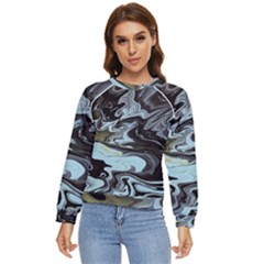 Abstract Painting Black Women s Long Sleeve Raglan Tee