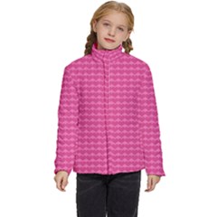 Abstract-pink Love Kids  Puffer Bubble Jacket Coat