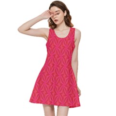 Background Red Motif Inside Out Racerback Dress