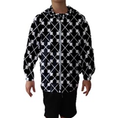 Abstract-black Kids  Hooded Windbreaker by nateshop