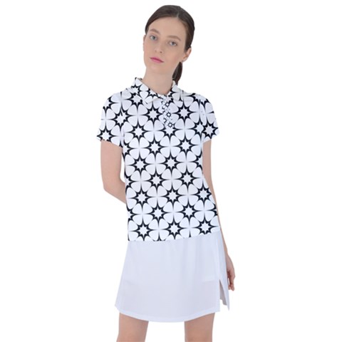 Black-white Women s Polo Tee by nateshop