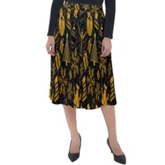 Christmas Gold Classic Velour Midi Skirt  by nateshop