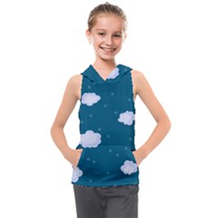 Clouds Kids  Sleeveless Hoodie