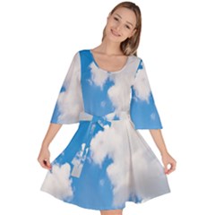 Cloudy Velour Kimono Dress by nateshop