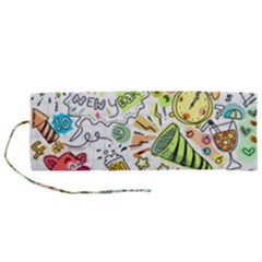 Doodle Roll Up Canvas Pencil Holder (m)