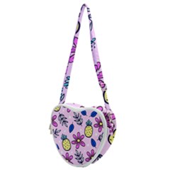 Flowers Purple Heart Shoulder Bag by nateshop