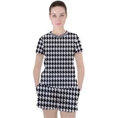 Houndstooth Women s Tee And Shorts Set