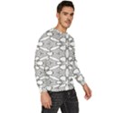 Pattern-white Men s Fleece Sweatshirt View3