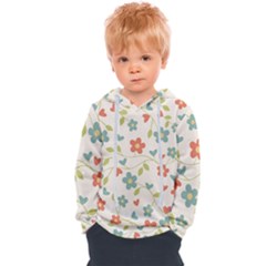  Background Colorful Floral Flowers Kids  Overhead Hoodie