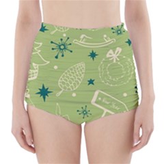 Angel Artwork Ball Christmas  High-waisted Bikini Bottoms by artworkshop