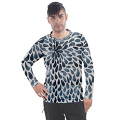 Abstract Flower Petals Men s Pique Long Sleeve Tee