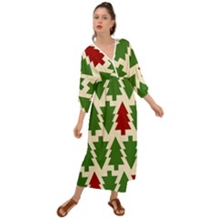  Christmas Trees Holiday Grecian Style  Maxi Dress by artworkshop