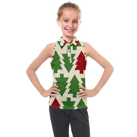  Christmas Trees Holiday Kids  Sleeveless Polo Tee by artworkshop