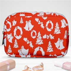 Orange Background Card Christmas  Make Up Pouch (small) by artworkshop