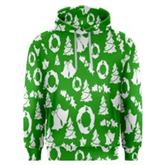 Green  Background Card Christmas  Men s Overhead Hoodie by artworkshop