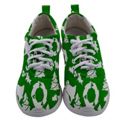 Green  Background Card Christmas  Athletic Shoes by artworkshop