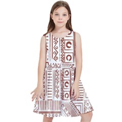 Tribal Pattern Vintage Texture Kids  Skater Dress by Sapixe