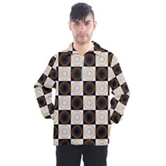 Illustration Checkered Pattern Decoration Men s Half Zip Pullover by Sapixe