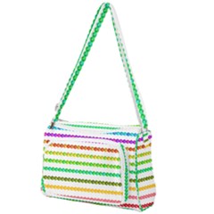 Ribbons Sequins Embellishment Front Pocket Crossbody Bag by Sapixe