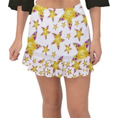 Isolated Transparent Starfish Fishtail Mini Chiffon Skirt by Sapixe