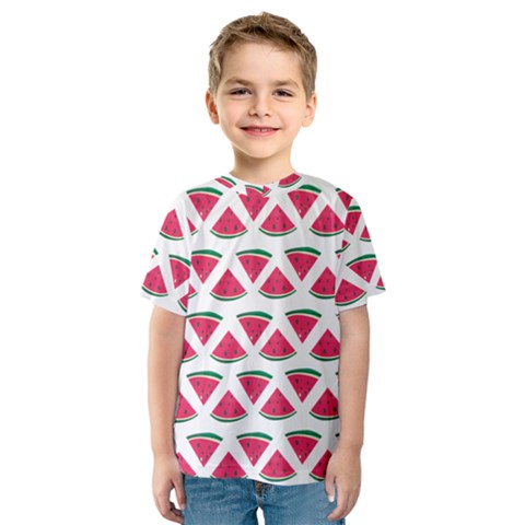 Illustration Watermelon Fruit Food Melon Kids  Sport Mesh Tee by Sapixe