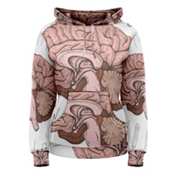 Cerebrum Human Structure Cartoon Human Brain Women s Pullover Hoodie by Sapixe