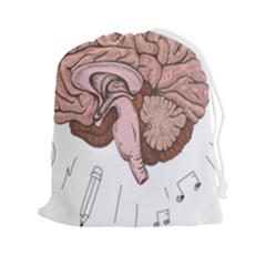 Cerebrum Human Structure Cartoon Human Brain Drawstring Pouch (2xl) by Sapixe