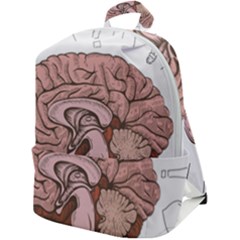 Cerebrum Human Structure Cartoon Human Brain Zip Up Backpack by Sapixe