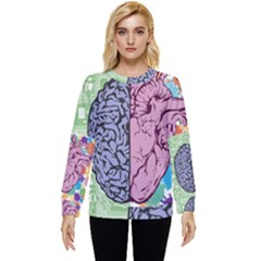 Brain Heart Balance Hidden Pocket Sweatshirt by Sapixe