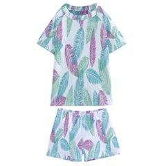 Feathers Kids  Swim Tee And Shorts Set