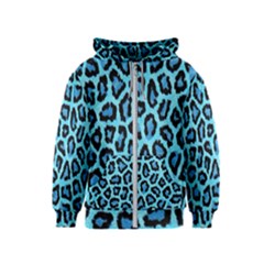 Paper-blue-tiger Kids  Zipper Hoodie by nateshop