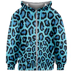 Paper-blue-tiger Kids  Zipper Hoodie Without Drawstring by nateshop