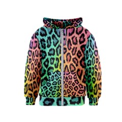 Paper-ranbow-tiger Kids  Zipper Hoodie by nateshop