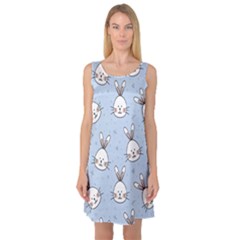 Rabbits Sleeveless Satin Nightdress