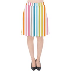 Stripes Velvet High Waist Skirt