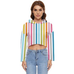 Stripes Women s Lightweight Cropped Hoodie