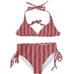 Stripes-red Kids  Classic Bikini Set by nateshop