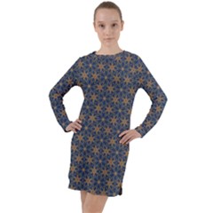 Wallpaper Long Sleeve Hoodie Dress