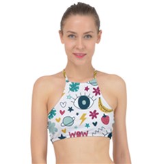 Wallpaper-love-eye Racer Front Bikini Top