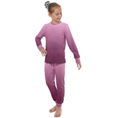 Background-pink Kids  Long Sleeve Set 