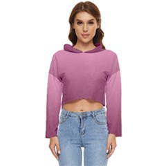 Background-pink Women s Lightweight Cropped Hoodie