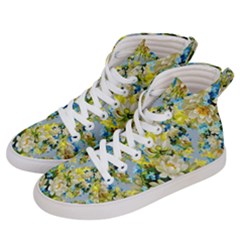 Background-flower White Women s Hi-top Skate Sneakers