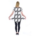 Diagonal-black White Short Sleeve Tunic  View2