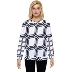 Diagonal-black White Hidden Pocket Sweatshirt by nateshop