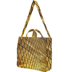 Chain Link Fence  Square Shoulder Tote Bag by artworkshop