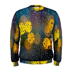 Bokeh Raindrops Window  Men s Sweatshirt by artworkshop